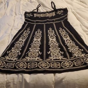 INC Black Dress Silver Accents Straps Large